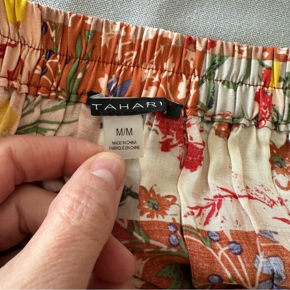 Tahari Patchwork Cottagecore Floral A-Line Skirt - Picture 9 of 14